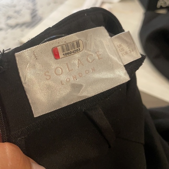 Solace London Klara High-Neck Crepe Dress Size 2 - Picture 7 of 12